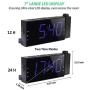 Projection Digital Alarm Clock for Bedroom, Large LED Alarm Clock Projection on Ceiling Wall, 180°Projector,Dimmer,USB Charger,Battery Backup Loud Dual Alarm Clock for Heavy Sleeper Kid Elderly