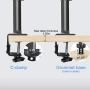 Suptek Single Monitor Mount Stand-Height Adjustable Gas Spring Monitor Arm Desk Mount for Computer Screen 17 to 27 inches,VESA Bracket with Clamp Grommet Mounting Base-Hold up to 13.2lbs (MD8411)