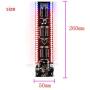 DDIY Voice-Controlled Wire-Controlled 30-Segment Music Rhythm lamp Spectrum Level Display unassembled Parts Welding Electronic DIY kit（Red and Blue Parts ）