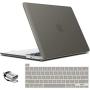 IBENZER MacBook Pro 16 Inch Case A2141 Release 2020 2019, Hard Shell Case with Keyboard Cover & Type C Adapter for Apple Mac Pro 16’’ with Touch Bar and Touch ID, Gray,T 16GY+1TC
