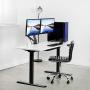 VIVO Black Articulating Dual Pneumatic Spring Arm Clamp-on Desk Mount Stand, Fits 2 Monitor Screens 17 to 27 inches with Max VESA 100x100, STAND-V102O