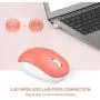 seenda Wireless Mouse, 2.4G Noiseless Mouse with USB Receiver Portable Computer Mice for PC, Laptop and Other Windows Devices - Orange & White