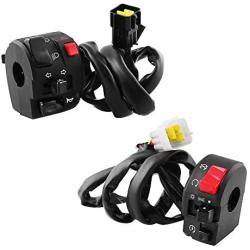 DIYARTS 7/8'' 22mm Motorcycle Switch Motorbike Handlebar Horn Button Turn Signal Fog Lamp Light Electric Start Controller Headlight Taillight Switches On/Off
