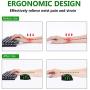 RELIGES Upgrade Ergonomic Wrist Pad (2 Pack) - Mousepad Memory Foam Wrist Support Pillow Rest Cushion Mat for Office Computer Laptop, Mac Durable Comfortable and Pain Relief (Black)