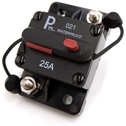 parts PTT 25 Amp / 12V- 48VDC,Waterproof Circuit Breakers with Manual Reset Resettable Fuse) in line fuse holder switch for Boat Marin RV Caravan Battery Motor Trailer Bus Truck