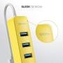 iDsonix USB 3.0 Hub, 7-Port 5V / 3A Powered USB Hub, 5Gbps HighSpeed Data Transmission USB Splitter for Laptop, iMac, Surface Pro, XPS, USB Flash Drives, Mobile HDD, Printer, Camera, and More -Yellow