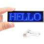 Bluetooth Led Name Tag, Wireless Rechargeable LED Badge Scrolling Message Display Programmable Business Badges with Magnet and Pin(Blue)