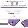 New iPad 9.7-inch 2018 2017 Case, ROARTZ Purple Slim-Fit Smart Rubber Folio Case Hard Cover Light-Weight Wake Sleep for Apple iPad 5th 6th Generation Retina Model A1893 A1954 A1822 A1823