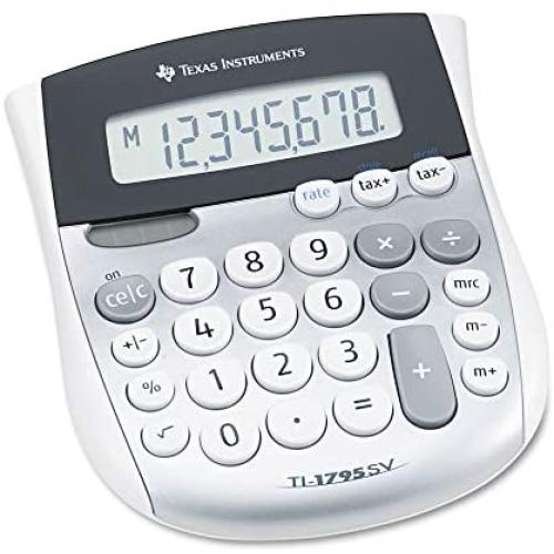 Texas Instruments TI1795SV TI-1795SV Minidesk Calculator, 8-Digit LCD