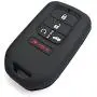 Alegender Qty(2) 5 Buttons Rubber Smart Key Fob Case Cover Remote Holder Jacket Bag Skin for 2018 2017 2016 2015 2019 Honda Accord Civic CR-V CRV Pilot EX EX-L Touring Premium