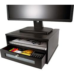 Victor Midnight Black Collection 1175-5 Wood Monitor Stand/Riser