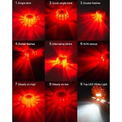SHINESTAR 6-Pack Roadside Safety Discs, LED Road Flares with Safety Hammer, Batteries and Storage Bag included, Flare Kit Emergency for Vehicles, Truck, Car