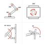 Ergotron LX Stacking Dual Monitor Arm, 13-Inch Pole, Matte Black