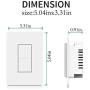 SANA Smart Wi-Fi Wall Light Switch,Physical Button,Compatible with Alexa and Google Home,APP remote control,No Hub Required,Requires Neutral Wire,White (1 Pack)