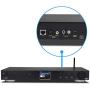 Ocean Digital WiFi Internet Component Radio Tuner (430 mm) WR10 FM/ Ethernet Bluetooth Receiver 2.4'' Color Display with Digital Output to Connect Hi-Fi System -Black