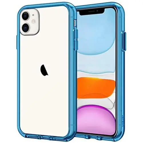 JETech Case for iPhone 11 (2019), 6.1-Inch, Shockproof Bumper Cover, Anti-Scratch Clear Back (Blue)