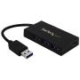 StarTech.com 4 Port USB 3.0 Hub - USB Type-A Hub with 1x USB-C & 3x USB-A (SuperSpeed 5Gbps) - USB Bus or Self-Powered - Portable USB 3.1/3.2 Gen 1 BC 1.2 Charging Hub w/ Power Adapter (HB30A3A1CSFS)
