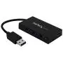 StarTech.com 4 Port USB 3.0 Hub - USB Type-A Hub with 1x USB-C & 3x USB-A (SuperSpeed 5Gbps) - USB Bus or Self-Powered - Portable USB 3.1/3.2 Gen 1 BC 1.2 Charging Hub w/ Power Adapter (HB30A3A1CSFS)