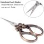 BIHRTC Small Scissors 4.5 Inch Embroidery Scissors Stainless Steel Sewing Scissors Needlepoint Scissors DIY Tools for Office Crafing Needle Art Work Cross Stitch Threading Cutter
