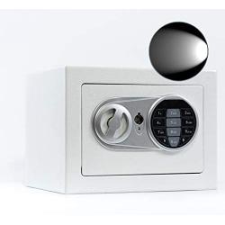 Sdstone Security Safe Box with Induction Light,Electronic Digital Securit Safe with Keypad, Wall or Cabinet Anchoring Design -Protect Cash Money, Jewelry, Passports-for Home, Business ，0.23 Cubic Feet