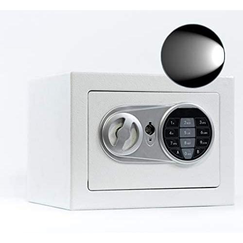 Sdstone Security Safe Box with Induction Light,Electronic Digital Securit Safe with Keypad, Wall or Cabinet Anchoring Design -Protect Cash Money, Jewelry, Passports-for Home, Business ，0.23 Cubic Feet