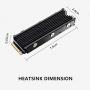 QIVYNSRY M.2 heatsink 2280 SSD Double-Sided Heat Sink with Thermal Silicone pad for PCIE NVME M.2 SSD or NGFF SATA M.2 SSD Space Grey