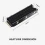 QIVYNSRY M.2 heatsink 2280 SSD Double-Sided Heat Sink with Thermal Silicone pad for PCIE NVME M.2 SSD or NGFF SATA M.2 SSD Black
