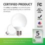 Sunco Lighting 10 Pack G25 LED Globe, 6W=40W, Dimmable, 450 LM, 6000K Daylight Deluxe, E26 Base, Ideal for Bathroom Vanity or Mirror - UL & Energy Star