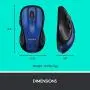 Logitech M510 Wireless Computer Mouse – Comfortable Shape with USB Unifying Receiver, with Back/Forward Buttons and Side-to-Side Scrolling, Blue