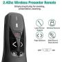 Innovier Power Point Presenter Clicker with Dust Proof Pouch for Wireless Presenter Remote Presentation USB Control PowerPoint PPT Clicker for MAC/PC/Keynote