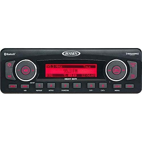 Jensen HD1BT AM/FM/WB/USB/SiriusXM Ready/Bluetooth Heavy Duty Radio, Full iPhone/iPod Controls, Black