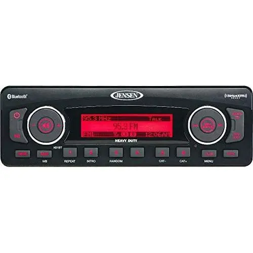 Jensen HD1BT AM/FM/WB/USB/SiriusXM Ready/Bluetooth Heavy Duty Radio, Full iPhone/iPod Controls, Black