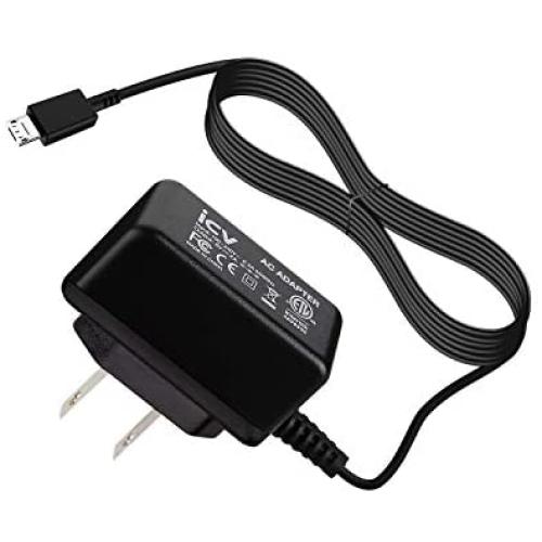 icv Micro USB Wall Charger 5V 2A Power Adapter with US Plug and Fixed Micro Cable for Samsung Galaxy S6 S5 S4 S3 S2 Si9003,S5820 N7100 Note3 Note4 Black