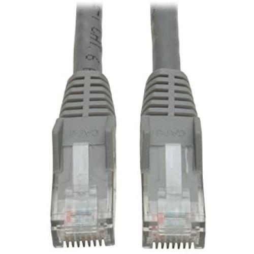 Tripp Lite Cat6 Gigabit Snagless Molded Patch Cable (RJ45 M/M) - Gray, 1-ft.(N201-001-GY)