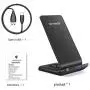 2 in 1 Wireless Charger,FDGAO 15W Fast Qi Wireless Charger Stand Compatible with iPhone 11/12/XR/XS/X/8/Airpods;Upright Wireless Charging Dock for Samsung Galaxy S20/S10/Note 20/Samsung Galaxy Buds