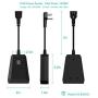 Outdoor Outlet,Rainproof WiFi Smart Socket with 3 AC Outputs Outlet,Smart Home Socket Timing Function Compatible with Alexa,Google Home & IFTTT,ETL FCC ROSH Listed (Outdoor Smart Outlet, Black)