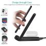 2 in 1 Wireless Charger,FDGAO 15W Fast Qi Wireless Charger Stand Compatible with iPhone 11/12/XR/XS/X/8/Airpods;Upright Wireless Charging Dock for Samsung Galaxy S20/S10/Note 20/Samsung Galaxy Buds