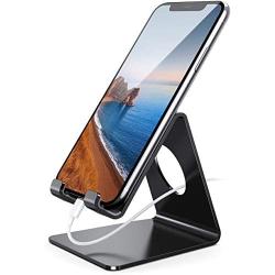 Lamicall Cell Phone Stand, Phone Dock: Cradle, Holder, Stand for Office Desk - Black