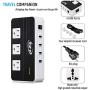 Key Power 200-Watt Step Down 220V to 110V Voltage Converter & International Travel Adapter/Power Strip - [Use for USA Appliance Overseas in Europe, Australia, UK, Ireland, Italy and More]