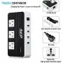Key Power 200-Watt Step Down 220V to 110V Voltage Converter & International Travel Adapter/Power Strip - [Use for USA Appliance Overseas in Europe, Australia, UK, Ireland, Italy and More]