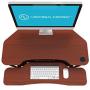 VersaDesk USA Manufactured | Power Pro Corner - 36'' Electric Height-Adjustable Standing Desk Riser | Sit to Stand Desktop with Keyboard and Mouse Tray + USB Charging Port - Cherry