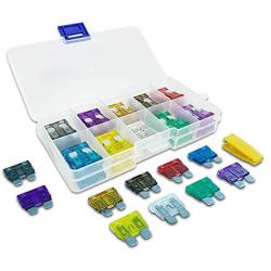 50pcs Car Blade Standard Fuses Set - 2A 3A 5A 7.5A 10A 15A 20A 25A 30A 35A- AMP Automotive-Blade-Fuse Assorted Set +Puller ATC/ATO for Car Truck SUV RV Boat (Pack of 51)