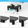 Marbrasse Monitor Stand Riser Laptop Stand for Desk - 3 Height Adjustable Monitor Riser with Drawer and Phone Holder, Desktop Stand for Home & Office Supplies