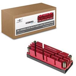 Vantec ICEBERQ M.2 NVMe/SSD Heat Sink with Thermal Pad (HS-NVME150-RD, Red)