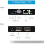 gofanco 1080p USB KVM and HDMI Over CAT5e / CAT6 Extender – 2X USB 2.0 Keyboard/Mouse, Near Zero Latency, Transmitter and Receiver PoC, HDMI Loopout, 197ft (60m)