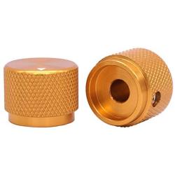 Taiss/ 2pcs Golden color Aluminum Rotary Electronic Control Potentiometer Knob For 6 mm Diameter Shaft, Volume Control Knobs, Audio knob,Guitar Knobs，Switch Knob, 20mm dia. x 15.5mm height