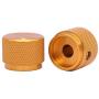 Taiss/ 2pcs Golden color Aluminum Rotary Electronic Control Potentiometer Knob For 6 mm Diameter Shaft, Volume Control Knobs, Audio knob,Guitar Knobs，Switch Knob, 20mm dia. x 15.5mm height