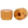 Taiss/ 2pcs Golden color Aluminum Rotary Electronic Control Potentiometer Knob For 6 mm Diameter Shaft, Volume Control Knobs, Audio knob,Guitar Knobs，Switch Knob, 20mm dia. x 15.5mm height