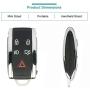 SELEAD Flip Key Fob 5 Buttons Keyless Entry Remote fit for 2007-2012 Jaguar XF XFR XK XKR Antitheft Keyless Entry Systems ADP12514701S 1pc US Stock
