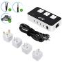 Key Power 200-Watt Step Down 220V to 110V Voltage Converter & International Travel Adapter/Power Strip - [Use for USA Appliance Overseas in Europe, Australia, UK, Ireland, Italy and More]